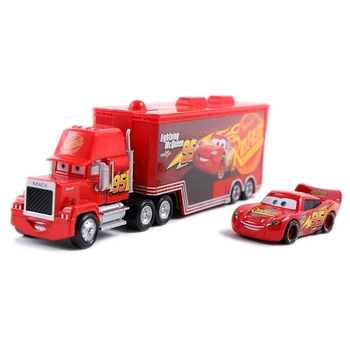 Трейлер Мак Cars Тачки. Автовоз Маквіна. Вантажівка транспортер Cars Lightning McQueen Mack Truck