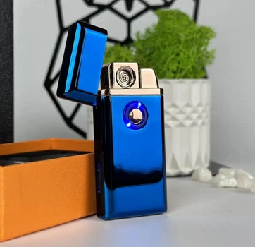 Электронная зажигалка с двойным поджигом LB usb газовая зажигалка в подарочной упаковке (33521C-blue)