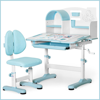 Комплект меблів (стіл + стільчик + полиця) Mealux Octo Blue (арт. BD-33 BL)