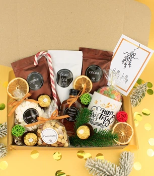 Новогодний подарок "Happy Holidays золото" на Новый год, Рождество, Святого Николая, праздник (3-2569)