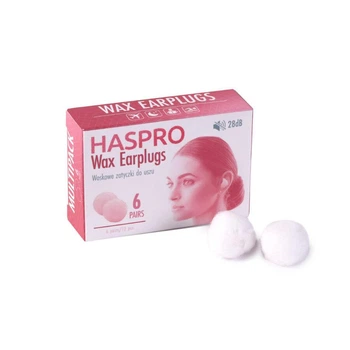 Восковые беруши для сна Haspro Wax 6 пар (SNR) 28 дБ