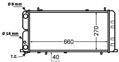 Радиатор охлаждения AUDI 100 MAHLE (CR140000S)