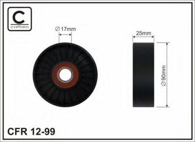 Ролик натяжной Astra G/Vectra B/C/Zafira A 2.0/2.2d Caffaro (1299)