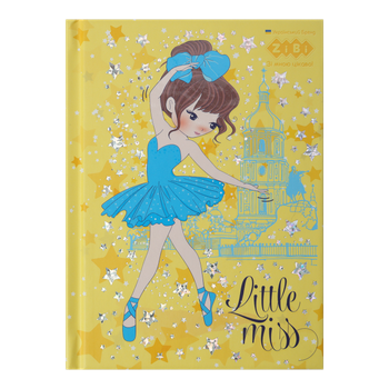 Блокнот А6 64арк ZB.12714-08 LITTLE MISS клітинка,тверда обкладинка,мат.лам.+лак,фольга жовтий (20)