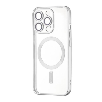 Чохол силіконовий протиударний WAVE Metal Color Case with MagSafe + захист камери для Apple iPhone 11 Pro Max (6.5")Silver