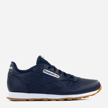 Підліткові кросівки для хлопчика Reebok Classic Leather GumAR1312 36 Темно-сині (4056565173433)