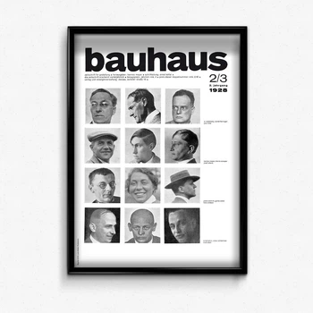 Постер в рамке BAUHAUS white А4