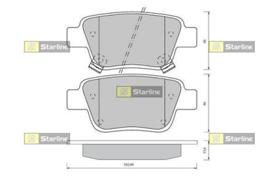 Тормозные колодки дисковые STARLINE S BD S834P