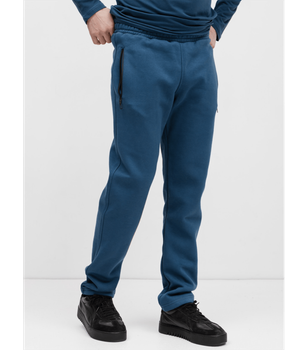 Теплые прямые спортивные штаны, карманы на молнии - HECTOR - 30662 - XL - Темно-бирюзовый