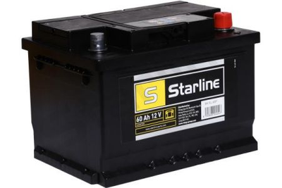 Аккумулятор STARLINE, R"+" 60Ah, En540 (242 x 175 x 175) правый "+", B13 производство ЧЕХИЯ STARLINE S BA SL 60P