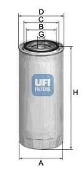 Топливный фильтр UFI 24.348.00