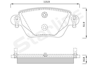 Колодки гальмові дискові STARLINE S BD S252