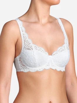 Biustonosz damski z fiszbinami z koronką Triumph 10166798 80D Biały (7613112812275)