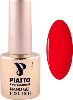 Гель-лак для ногтей Piatto Nano Gel Polish №029 для маникюра и педикюра, красный, 9 мл