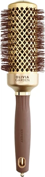 Термобрашинг Olivia Garden Expert Blowout Shine Wavy Bristles 45 мм, керамический, ионизация, цвет золотисто-коричневый (Gold&Brown)