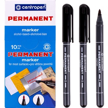 Маркер CENTROPEN перманентний чорний 2836