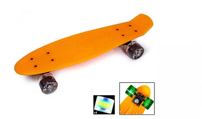 Пенні борд дитячий Penny Bord помаранчевий сяючи колеса SD-1996208152-3