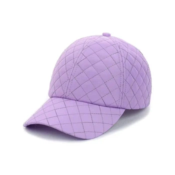 Стёганая кепка на флисе (Крупный стежок) One-size 56-57 см Сиреневый