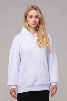 Худи оверсайз женское White XL