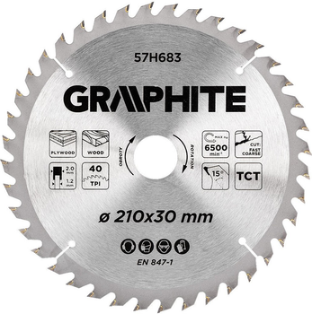 Диск для пилки Graphite 57H683 210 x 30 мм (5902062061942)