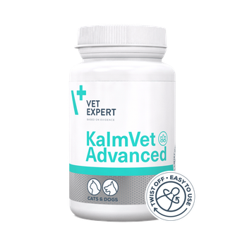 Vet Expert KalmVet Advanced КалмВет Едвансд (60 капс.Twist off)- харчова добавка, що зменшує симпотоми стресу у котів і собак