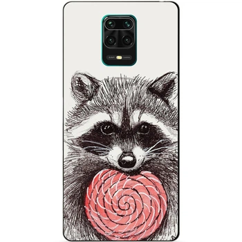 Чохол силіконовий бампер Candy для Xiaomi Redmi Note 9 Pro з малюнком Енот