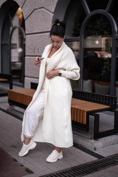 Кардиган Білий 44-48 Oversize Anika 000005344
