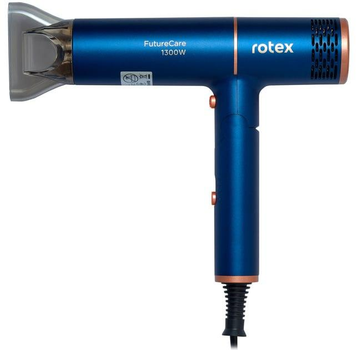 Фен для сушки волос Rotex RFF130-G FutureCare насадка-концентратор Синий 1300 Вт