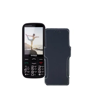 Чохол-книжка з екошкіри для телефону Sigma Comfort 50 Optima Чорний матовий