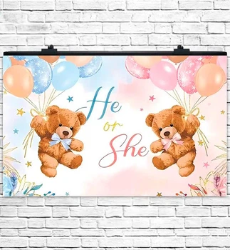 Праздничный плакат "He or She" размер - 75х120 см.