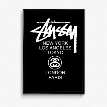 Постер в рамке Stussy city А4