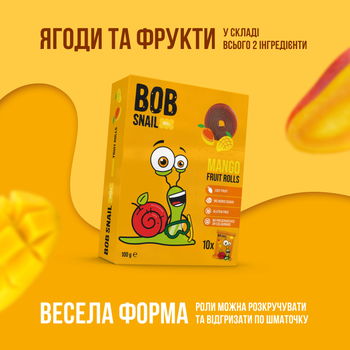 Натуральные конфеты Bob Snail Манговые 100 г (4820219346524) 