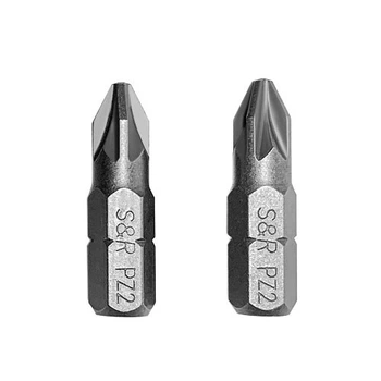 Биты S&R PZ2 x 25 мм 2 шт (152020102)