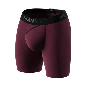 Чоловічі анатомічні боксери із бавовни, Anatomic Long 2.0, Black Series, марсала XL BST140-140