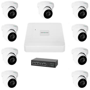 Комплект видеонаблюдения на 9 камер GreenVision GV-IP-K-W77/09 5MP