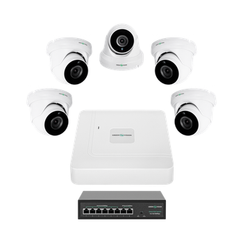 Комплект видеонаблюдения на 5 камер GreenVision GV-IP-K-W82/05 5MP