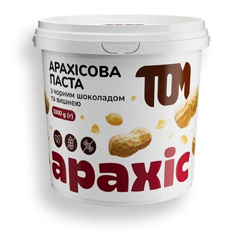ТОМ Арахисовая паста с чёрным шоколадом и вишней, 1000 г.