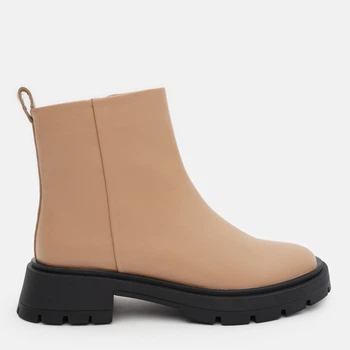 Жіночі демісезонні черевики шкіряні високі Ashoes Зара 40 25.5 см Св.Бежеві (ROZ6501005061)