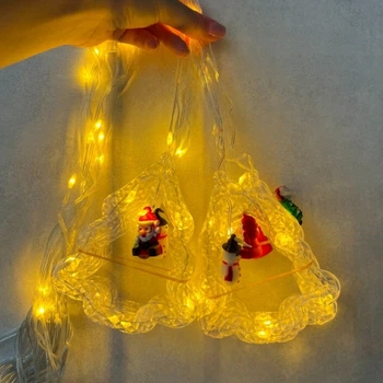 Гирлянда Снеговики 110 LED желтая 3 м (9133-029)