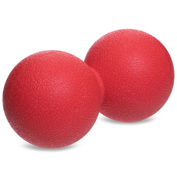 Мяч кинезиологический двойной Duoball (мини валик) Zelart Pro (TPR, р-р 12,5x6см, Красный) (FI-8234_Красный)