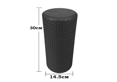 Массажный ролик SCOUT Foam Roller 30x14.5 см черный (роллер, валик, цилиндр для МФР и йоги, массажер для спины, ног, рук, шеи) SC-30F-BK