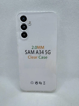 Чехол Clear Case 2мм для Samsung Galaxy A34 Прозрачный