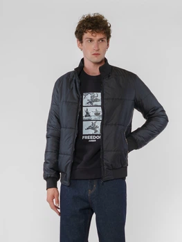 Куртка чоловіча чорна Arber Varsity Jacket H19 48 зріст 5 чорний (M08.08.02.431)