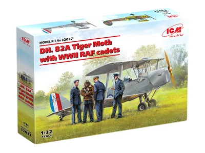 Сборная модель ICM DH. 82А Tiger Moth с кадетами RAF 32037