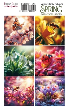 Набор наклеек для планеров Фабрика Декору Spring Botanical Story, #214, 1 лист, FDSTKP-214