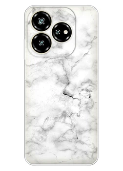 Силиконовый чехол ПринтОК для Nubia V60 - Белый мрамор