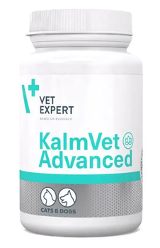 Пищевая добавка Vet Expert Kalmvet Advanced Вет Эксперт КалмВет Адванс для снижения стресса и тревоги у кошек и собак, 60 капсул Twist off (212022)