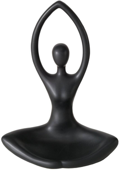 Świecznik Boltze Home Yoga na tealighty porcelanowy 30 cm Czarny (4066076322213)