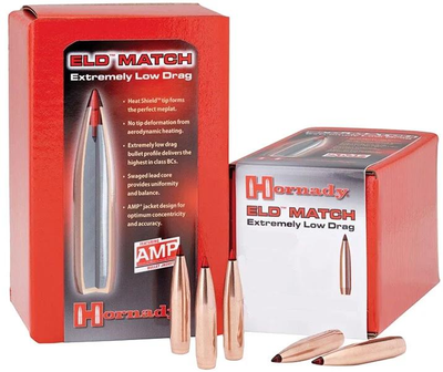 Пуля Hornady ELD Match кал. 6.5 мм (.264) масса 147 гр (9.5 г) 100 шт