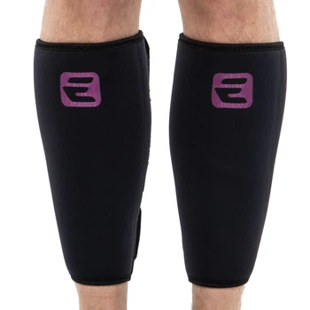 Защита голени для тяжелой атлетики (2шт) CALF SUPPORT EZOUS CROSSFIT (SBR, l-28см, d-35см, вес уп. 280гр, черный) (A-08_Черный)